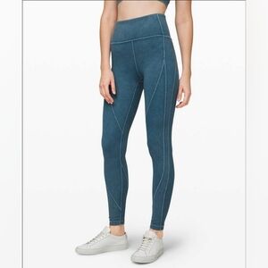 Lululemon Wunder Under High-Rise Tight *Snow Washed Ribbed 28" Washed Night Dive